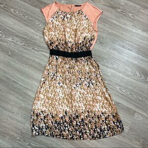 SISLEY Floral Satin Mini Summer Dress